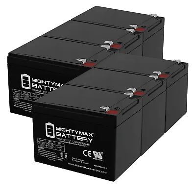 Mighty Max 6 Pack - 12V 12Ah F2 SEALED LEAD ACID DEEP-CYCLE RECHARGEABLE BATTERY • $149.99