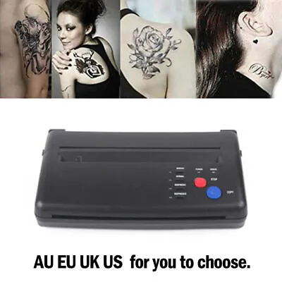 £172.98 • Buy Black Tattoo Transfer Copier Printer Machine Thermal Stencil Paper Maker DD U3