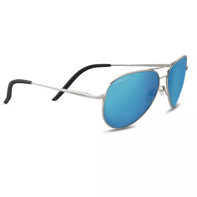 Serengeti Sunglasses CARRARA SHINY SILVER MINERAL POLARIZED 555NM BLUE • $155.99