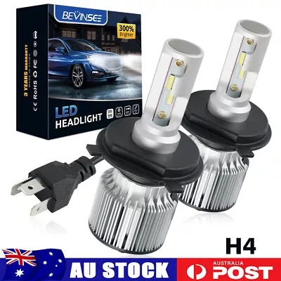 BEVINSEE 2x H4 LED Headlight Globes 6000K For Nissan Patrol GQ GU Navara D22 D40 • $29.98