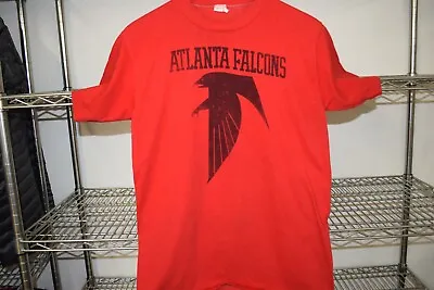 Atlanta Falcons 80s Velva Sheen Single Stitch Vtg Bartkowski Era T Shirt DAMAGE • $7
