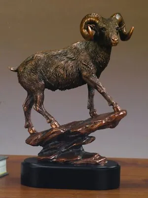 Ram Wilderness Wildlife Montana  Sculpture Great Detail Brass Art Bronze • $109.50