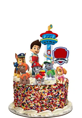 Set Of 8 Paw Patrol Cake Toppers /Cake Decoration  Birthday Party Non- Edible • £4.25