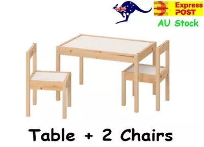 IKEA LAT Table + 2x Chairs Set Children Kids Desk Play Art Eat Study Work Solid • $69.99