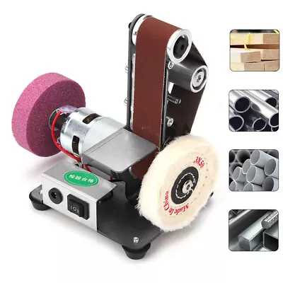 Mini Belt Sander Electric Bench Polishing Kits Multifunctional Grinding Machine • $19.71