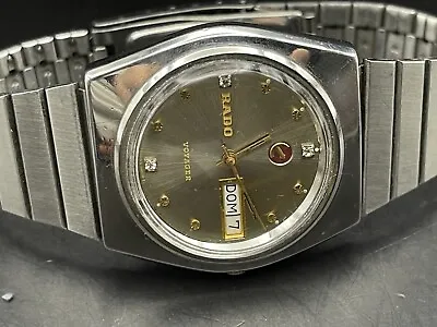 Vintage Rado Watch Voyager Diamond Dial Rare Automatic Mens Watch Gift Watch • £185