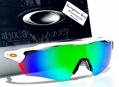 Oakley RADAR EV PATH White And Orange W POLARIZED Galaxy Jade Lens Sunglass 9208 • $158.86