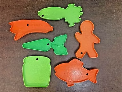 Vintage Mattel Tuff Stuff Toy Play Food Grocery Cart Replacement Pieces Lot Of 6 • $10.65