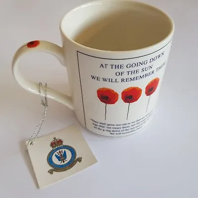 War Rememberance Poppies Ceramic Mug RAF Bomber Command Royal Air Force Dartford • £9.95