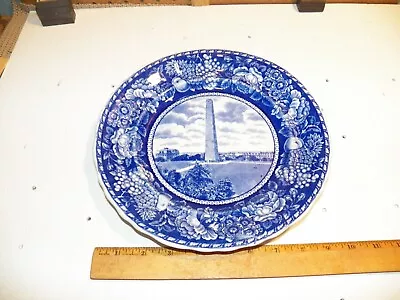 Vintage Blue Transferware ROWLAND & MARSELLUS  BUNKER HILL  Plate - AS IS • $9.99