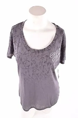 NWT WOMENS METAL MULISHA RESTLESS BURNOUT SCOOP $28 S Gray White  • $9