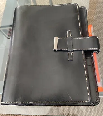 Franklin Covey Black Full Grain Leather Planner • $70