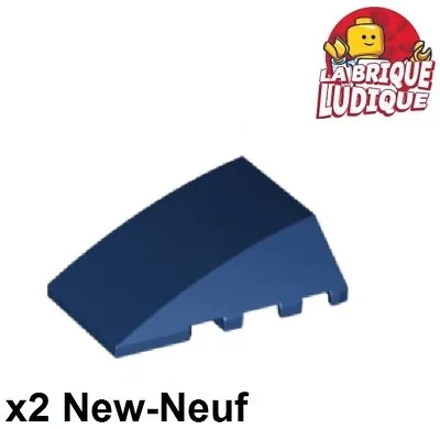 LEGO 2x Wedge 4x4 Hood Wing Hood Roof Blue Dark / Dark Blue 47753 New • $2.49