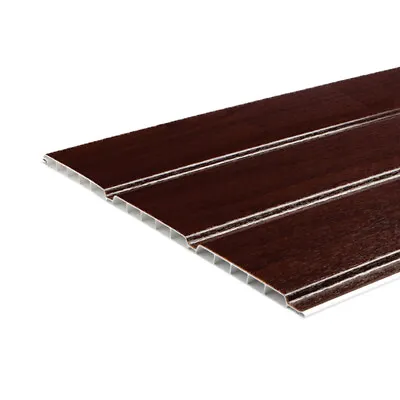 Hollow Soffit Cladding Board Rosewood UPVC Plastic Ceiling Cladding 300mm X 5m • £38.95