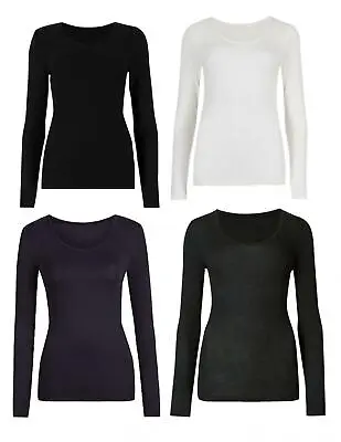 £8.99 • Buy Ex M&S Ladies Heatgen Plus Thermal Long Sleeve Vest Top Size 6-28