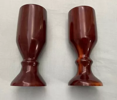 NICE 2 X Wooden Wine Goblets Wood - Drink Ware Bar Ware Goblet • $39.50