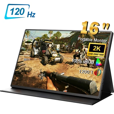 $319 • Buy 16  120Hz Gaming Monitor 2560*1600 2K Portable Monitor USB-C Monitor