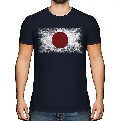 Japan Distressed Flag Mens T-shirt Top Nihon Japanese Nippon Shirt Football • £9.95