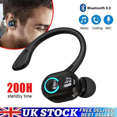 Wireless Bluetooth Headset Mobile Phone Hands Free Earpiece For Samsung IPhone • £6.99