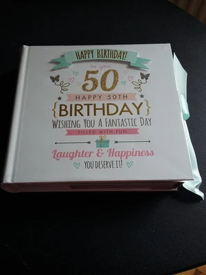 £18.72 • Buy 50th Birthday Signography Photo Album Slip In 6 X4  Holds 80 Pictures