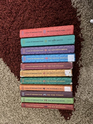 £19.99 • Buy A Series Of Unfortunate Events By Lemony Snicket Hardcover, 1-12 NO BOOK 10 + 13