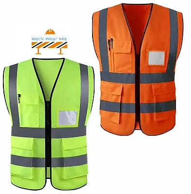 £5.82 • Buy Hi Viz Vest High Vis Safety Visibility Waistcoat Jacket Reflective Tactical Vest