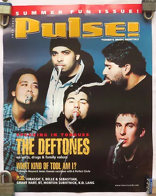 Deftones Pulse Magazine Tower Records Poster 2000 White Pony Era Alt Metal Band • $30