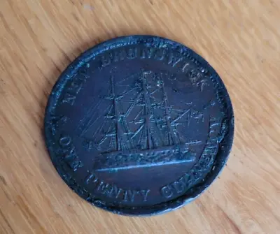 New Brunswick Penny Token Coin 1854 - Victoria Coin • £6