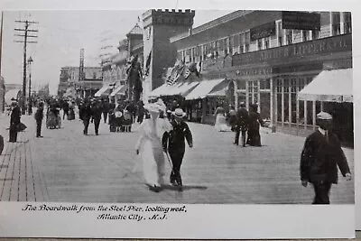 New Jersey NJ Atlantic City Steel Pier Boardwalk West Postcard Old Vintage Card • $1.25