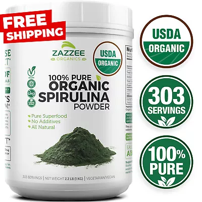 Organic Spirulina Powder 2.2 Pounds (1 KG) 100% Pure Non-GMO USDA Non-Irradiated • $40.94