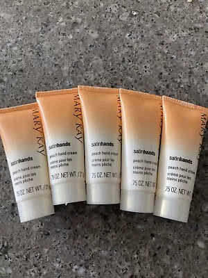 Mary Kay Satin Hands Peach Hand Cream Lot/5. Travel Size .75 Oz. NEW • $25