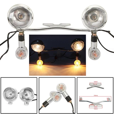 $67.39 • Buy Passing Turn Signal Spot Light Bar Chrome For Yamaha V Star 650 950 1100 Custom