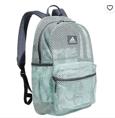 NWT Adidas Hermosa Mesh Backpack Brasilia Hustle Bag Blue Aqua Mesh • $23.99