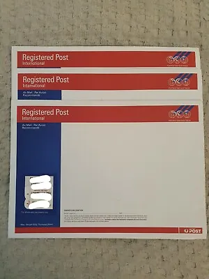 3x B4 REGISTERED POST INTERNATIONAL Prepaid Envelopes (A4)  Free Delivery • $62.95