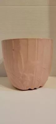 Vintage 1940s McCoy Soft Pink Jardiniere Planter Lotus Water Lily Pattern • $25