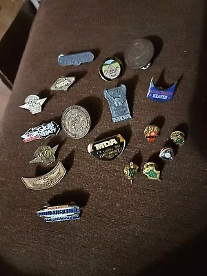 Lot Of 18 Harley Davidson  Motorcycle Related  Pins.  Some Dont Have Backs  • $9.95