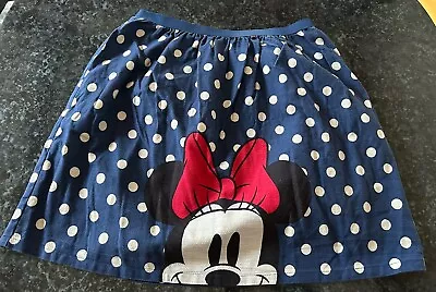 Preloved ❤️ Cath Kidston Disney X Navy Minnie Mouse Elasticated Waist Skirt M UK • £10