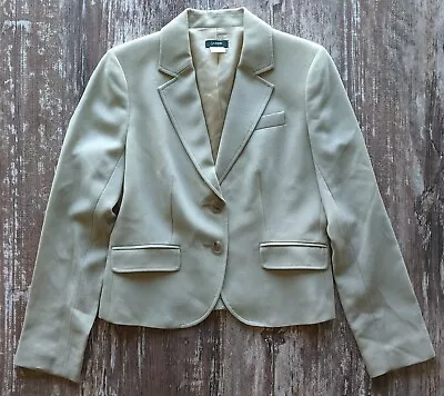 J Crew Wool Blazer Suit Jacket P 4 Petite Women Beige Lined Tan 2 Button Pockets • $39.99