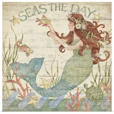 Seas The Day Mermaid Poster Art Print Mermaid Home Decor • $29.99