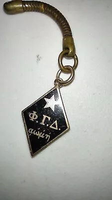 Vintage PHI GAMMA DELTA 10K Gold ? Or GF Double Sided Fraternity Badge Charm • $29.99