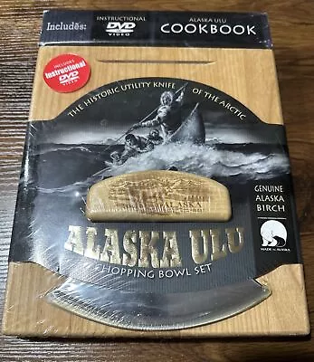 New Alaska ULU Chopping Bowl Set; Birch Board DVD Cookbook-Sealed • $19.99