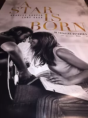 A STAR IS BORN MOVIE POSTER 4’x6’ Feet ORIGINAL BUS SHELTER 48X70 Vinyl￼ • $40.89