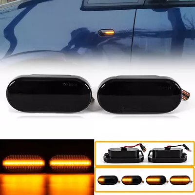 2PCS Sequential Smoke Side Marker Light For VW Bora Golf 3 4 Passat 3BG Polo/SB6 • $12.99