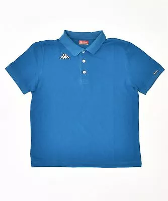 KAPPA Mens Polo Shirt Medium Blue EO11 • £3.28