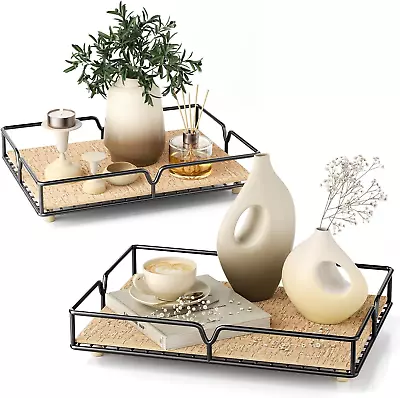 Decorative Tray For Coffee Table 2 Pack Coffee Bar Accessories Organizer For Co • £77.14