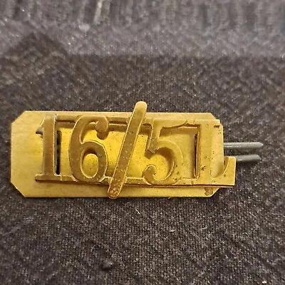 16th 5th Lancers Shoulder Title 16/5 With Backing Plate And Pin • £7