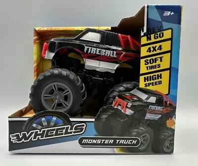 Wheels Monster Truck Rev N Go 4X4 Soft Tires High Speed Kid Galaxy Collectible • $19.50