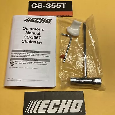 New Genuine OEM Echo CS-355T Top Handle Pro Chainsaw Tool Kit Operators Manual • $14.95