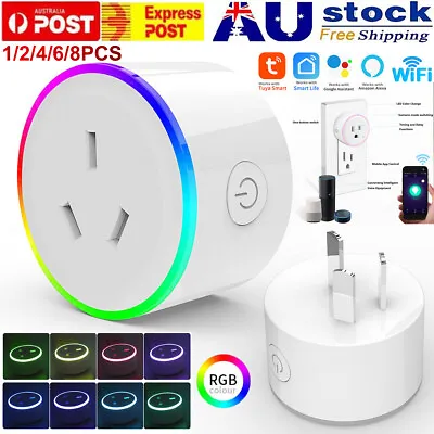 10A WIFI Smart Plug RGB Power Socket Voice Control For Amazon Alexa Google Home • $131.99