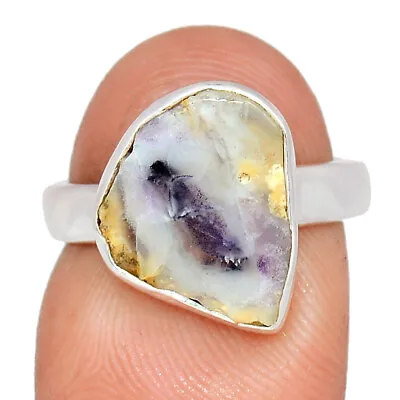 Natural Violet Flame Opal - Mexico 925 Sterling Silver Ring Jewelry S.6 CR29153 • $11.99